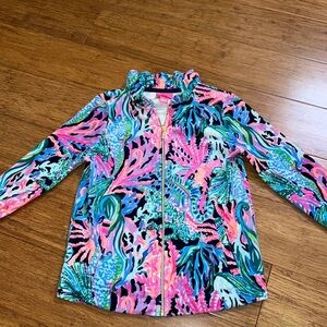 Lilly pulitzer girls bringing mermaid back velour jacket large (8-10) NWOT